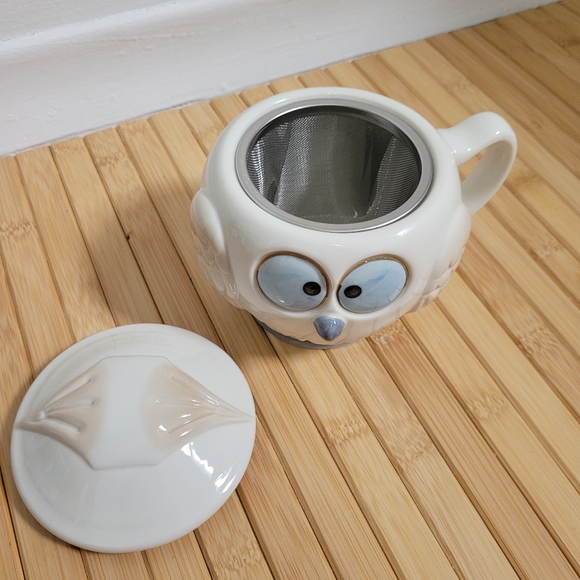 OWL tea cup with strainer Mug - Picture 5 of 17